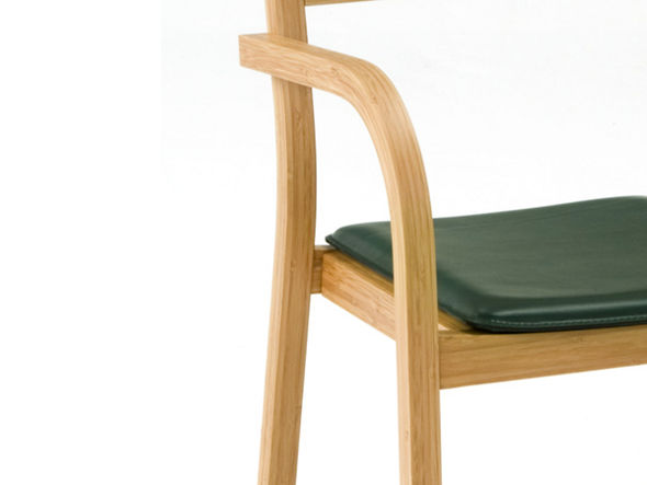 Hagi Bamboo Arm Chair / ハギバンブー アームチェア（革座 / グリーン） （チェア・椅子 > ダイニングチェア） 3