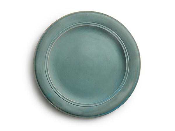 MISHIM POTTERY CREATION StiLL round plate L / ミシンポタリークリエイション スティル ラウンドプレート L（錆浅葱） （食器・テーブルウェア > 皿・プレート） 2