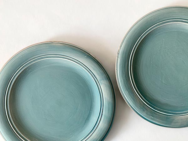 MISHIM POTTERY CREATION StiLL round plate L / ミシンポタリークリエイション スティル ラウンドプレート L（錆浅葱） （食器・テーブルウェア > 皿・プレート） 15