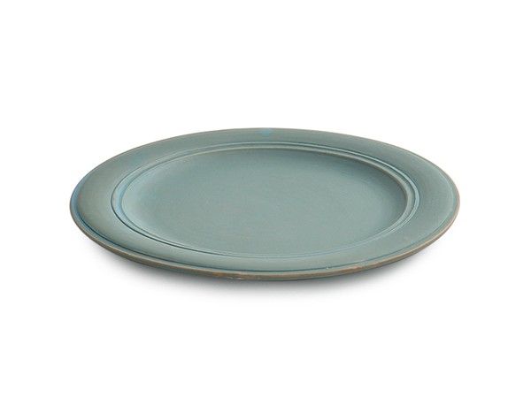 MISHIM POTTERY CREATION StiLL round plate L / ミシンポタリークリエイション スティル ラウンドプレート L（錆浅葱） （食器・テーブルウェア > 皿・プレート） 1