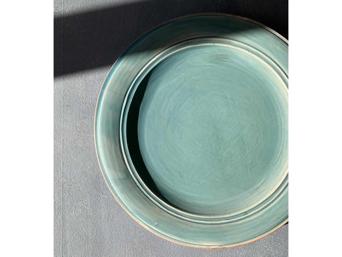 MISHIM POTTERY CREATION StiLL round plate L / ミシンポタリークリエイション スティル ラウンドプレート L（錆浅葱） （食器・テーブルウェア > 皿・プレート） 16