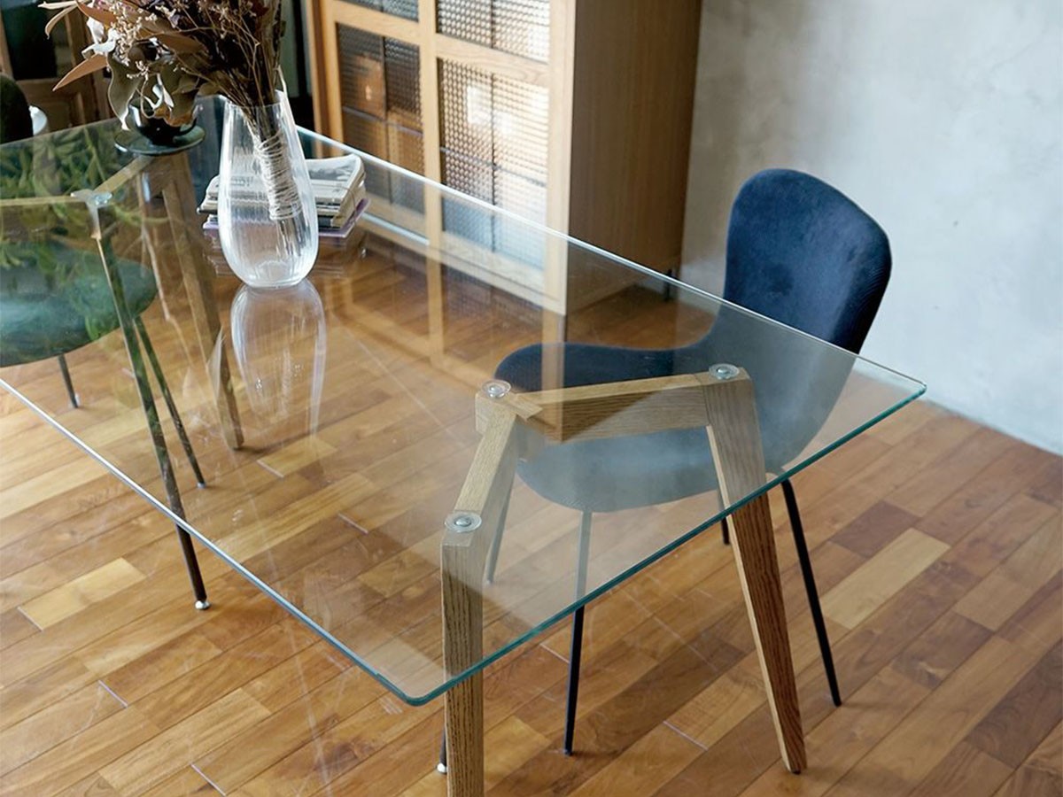 a.depeche G-knot glass table 1500 clear / アデペシュ Gノット ガラス テーブル 1500 クリア （テーブル > ダイニングテーブル） 9