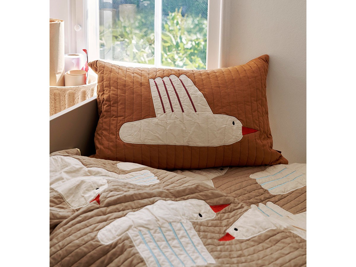 Ferm Living Bird Quilted Cushion / ファームリビング バード キルトクッション （クッション > クッション・クッションカバー） 2