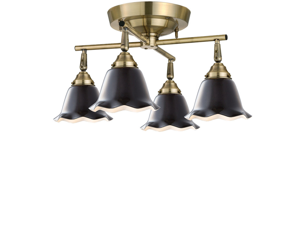 FLYMEe Factory CUSTOM SERIES, 4 Cross Ceiling Lamp × Mini Wave Enamel /  フライミーファクトリー カスタムシリーズ, 4灯クロスシーリングランプ × ミニエナメル（ウェーブ）