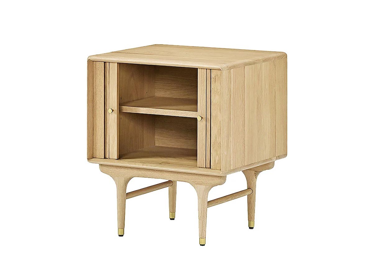 XANDER DESIGNS JULIE 2DOOR BEDSIDE TABLE WHITE OAK / サンダーデザイン ジュリー 2ドア ベッドサイドテーブル（ホワイトオーク） （テーブル > サイドテーブル） 2
