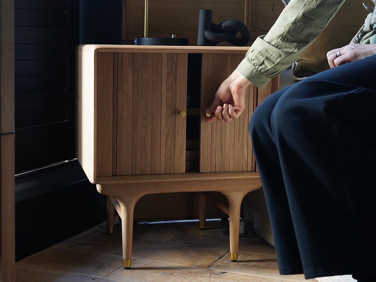 XANDER DESIGNS JULIE 2DOOR BEDSIDE TABLE WHITE OAK / サンダーデザイン ジュリー 2ドア ベッドサイドテーブル（ホワイトオーク） （テーブル > サイドテーブル） 5