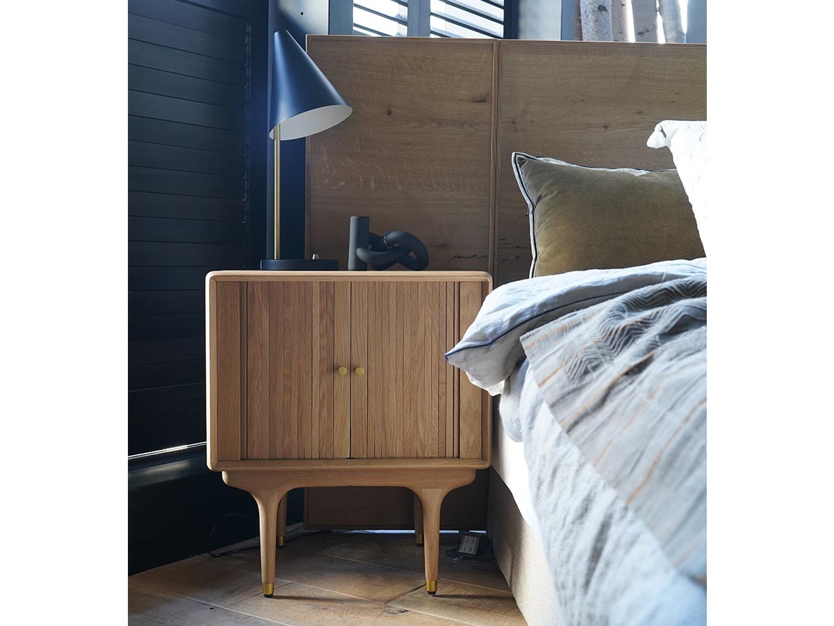 XANDER DESIGNS JULIE 2DOOR BEDSIDE TABLE WHITE OAK / サンダーデザイン ジュリー 2ドア ベッドサイドテーブル（ホワイトオーク） （テーブル > サイドテーブル） 4