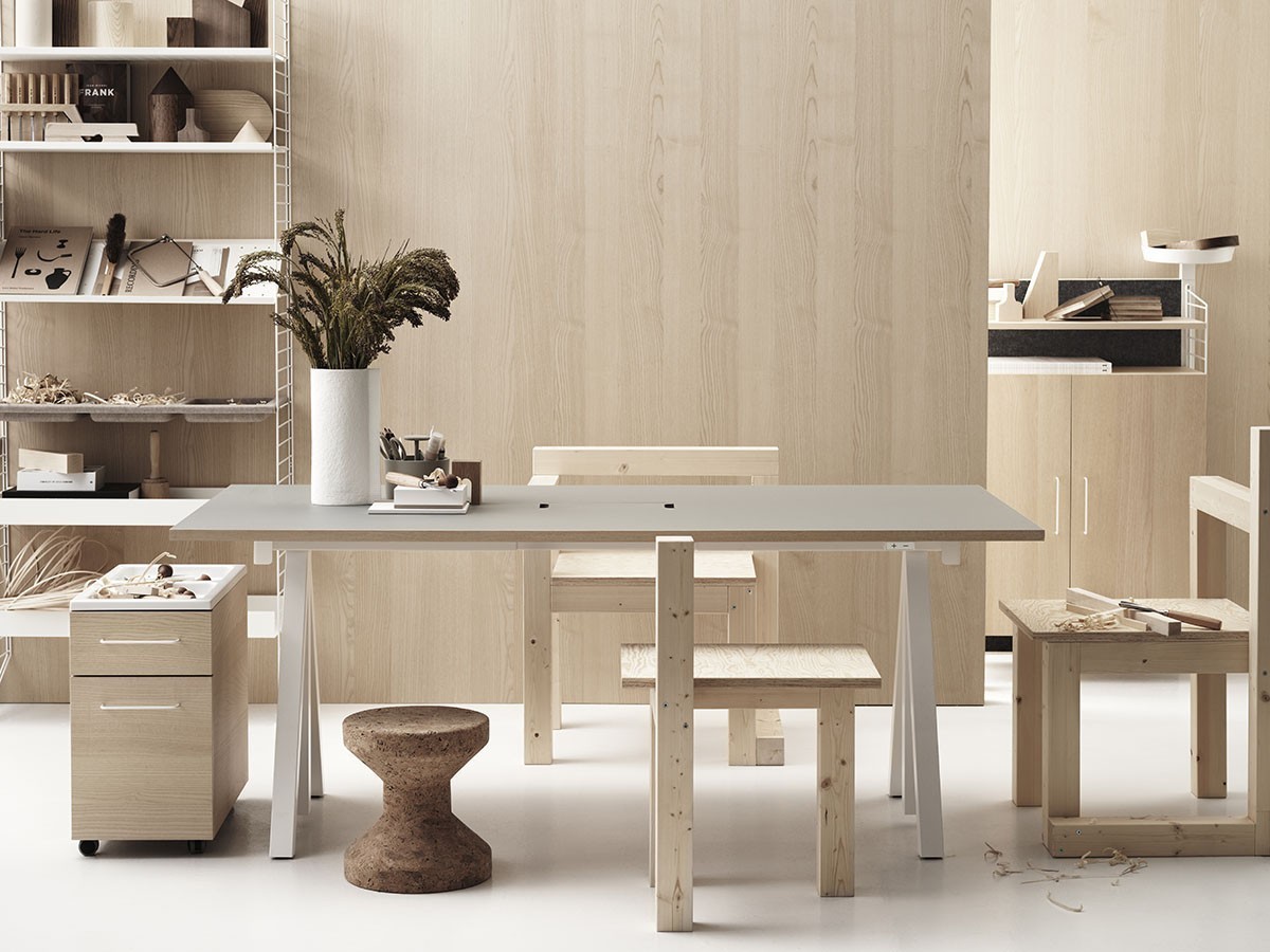 String Furniture Works Sit-stand Meeting Table / Electrical / ストリングファニチャー ワークス 昇降式ミーティングテーブル リノリウム天板 （テーブル > 昇降式テーブル） 3