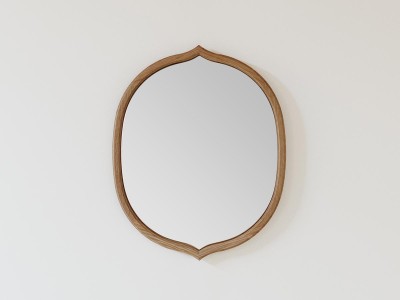 レモンビレッジ　鏡　ミラー　昭和レトロ 松井木工 SAJI Mirror LEMON 33/41 / まついもっこう サジ ミラー