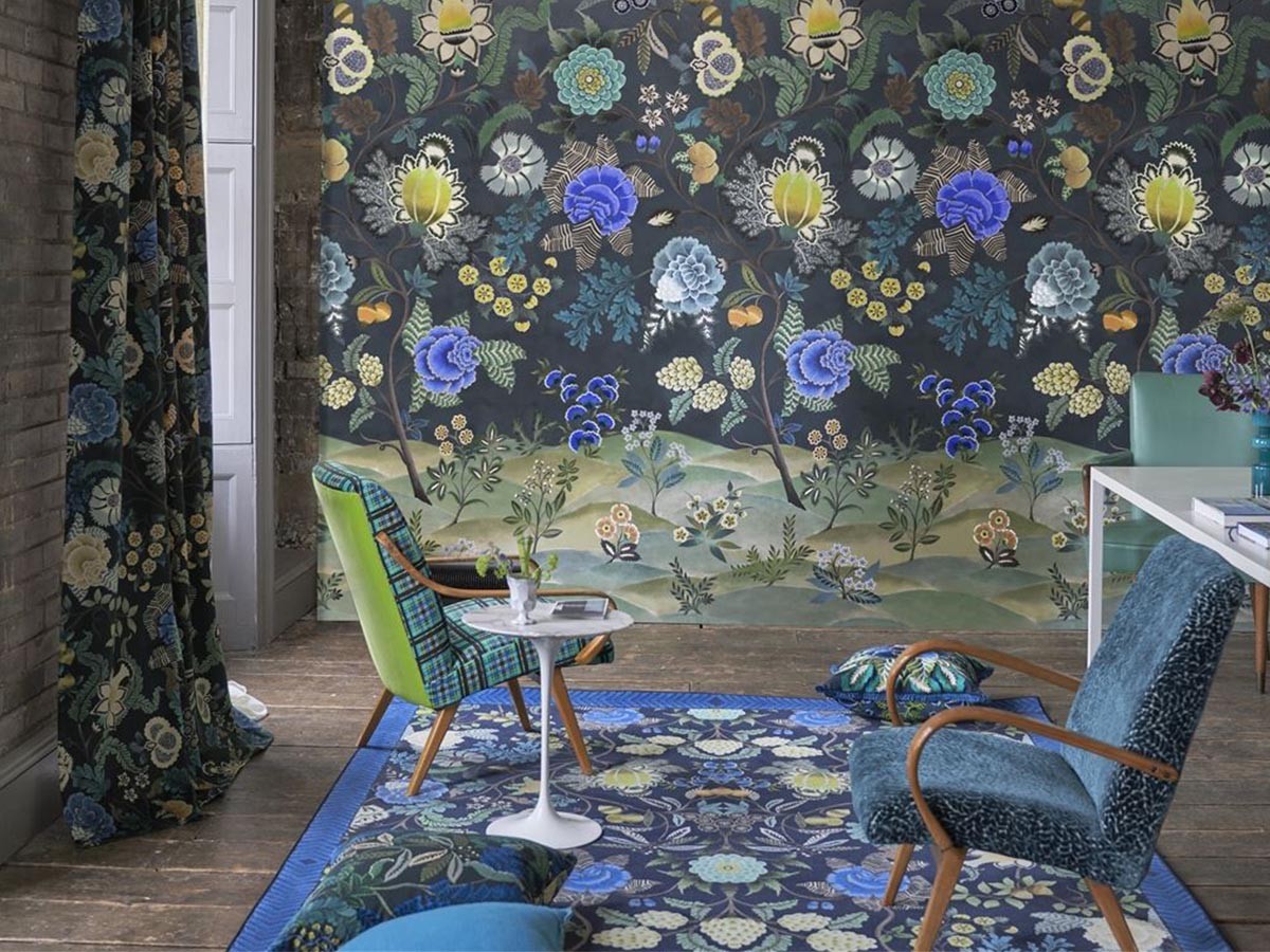 DESIGNERS GUILD Brocart Decoratif Rug / デザイナーズギルド ブロケード デコラティヴ ラグ（インディゴ） （ラグ・カーペット > ラグ・カーペット・絨毯） 2