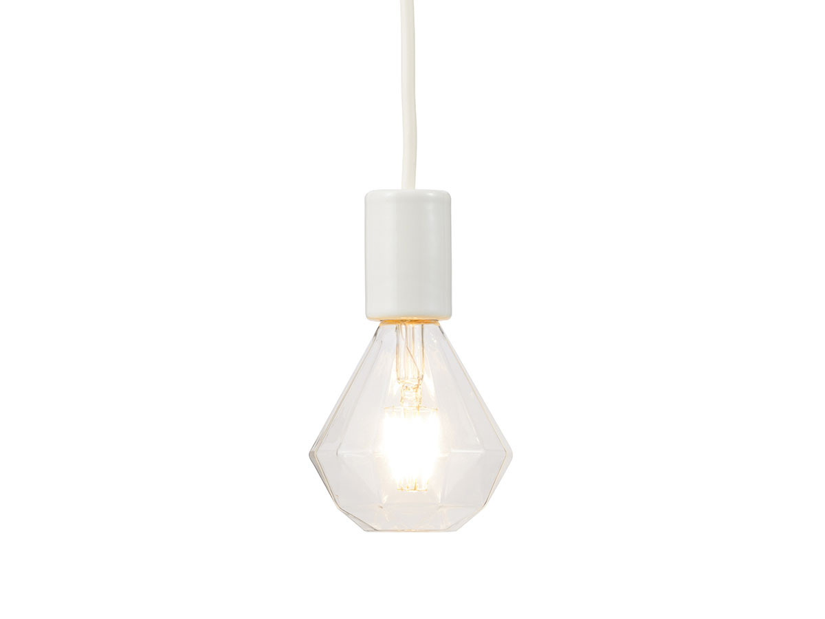 Ceramic socket + LED bulb / 陶製ソケット + LED電球（ダイヤ球） （ライト・照明 > ペンダントライト） 2