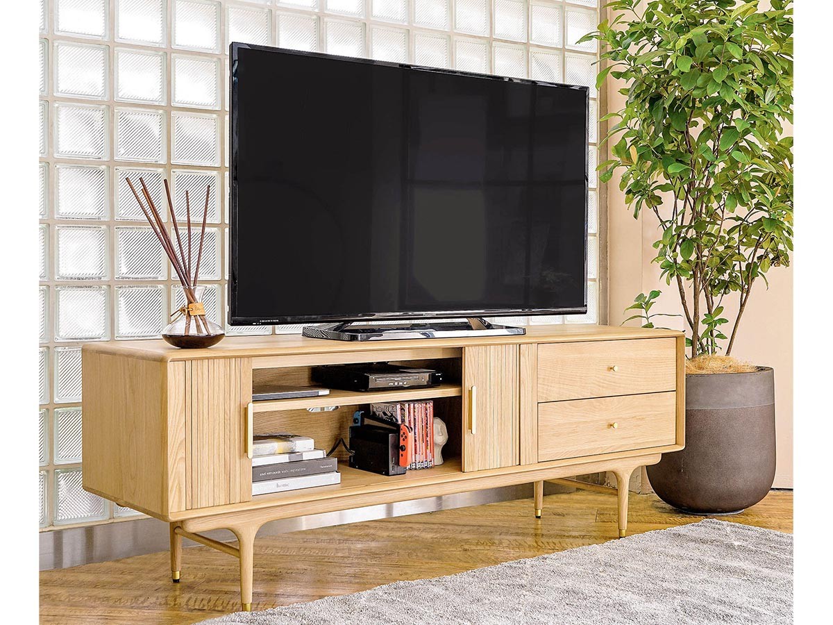XANDER DESIGNS JULIE TV BOARD 1600 WHITE OAK / サンダーデザイン ジュリー テレビボード 1600（ホワイトオーク） （テレビボード・テレビ台 > テレビ台・ローボード） 5