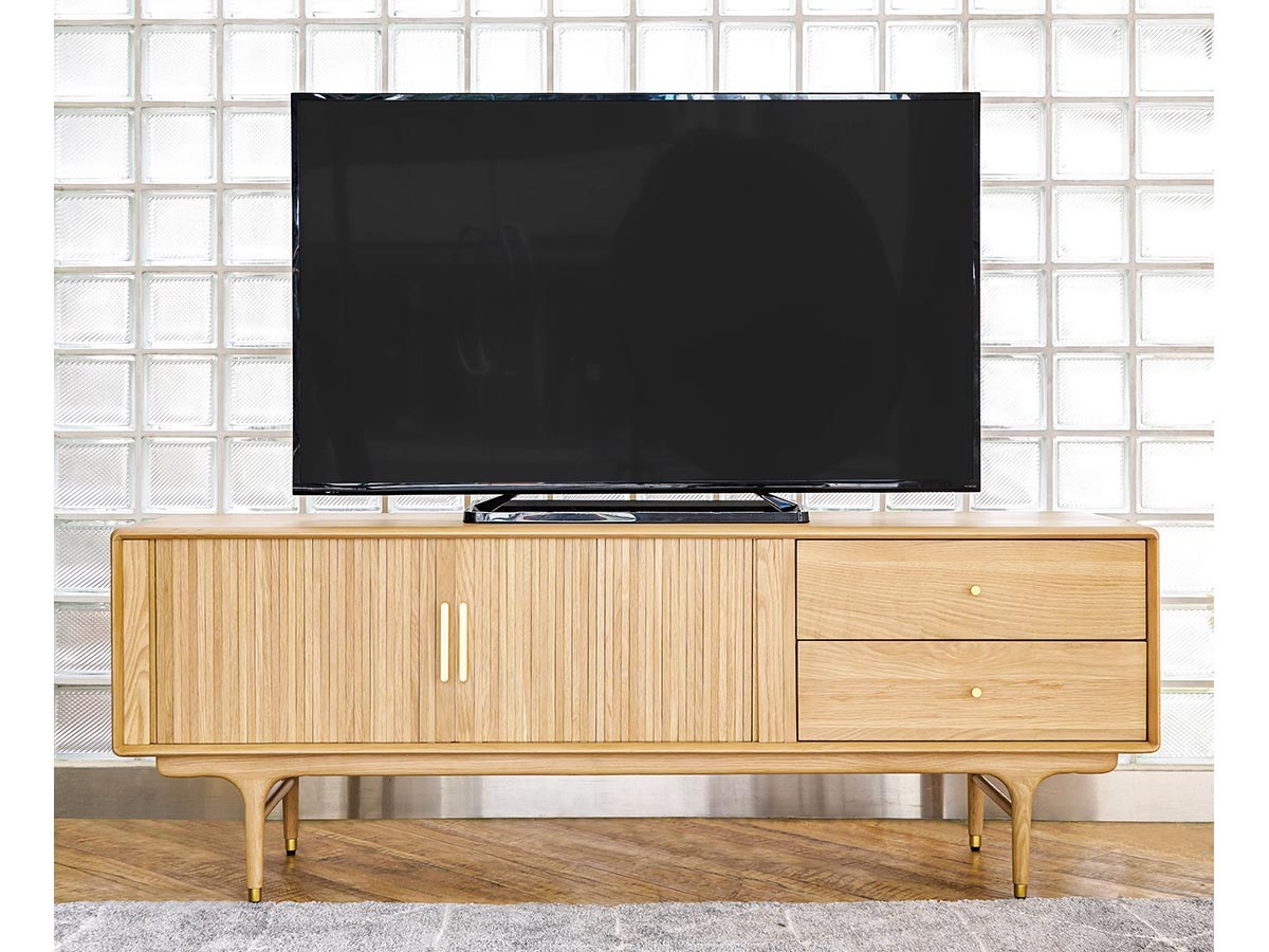 XANDER DESIGNS JULIE TV BOARD 1600 WHITE OAK / サンダーデザイン ジュリー テレビボード 1600（ホワイトオーク） （テレビボード・テレビ台 > テレビ台・ローボード） 3