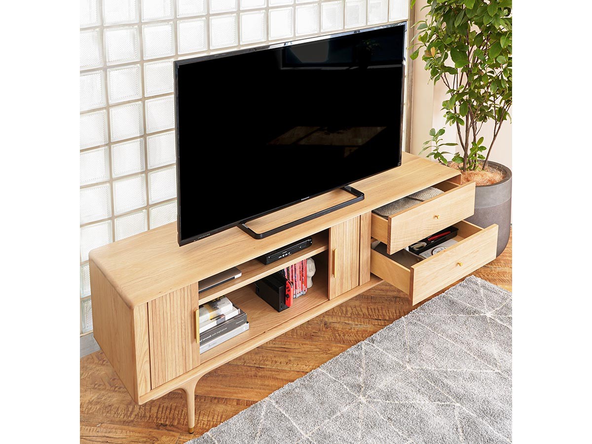 XANDER DESIGNS JULIE TV BOARD 1600 WHITE OAK / サンダーデザイン ジュリー テレビボード 1600（ホワイトオーク） （テレビボード・テレビ台 > テレビ台・ローボード） 6