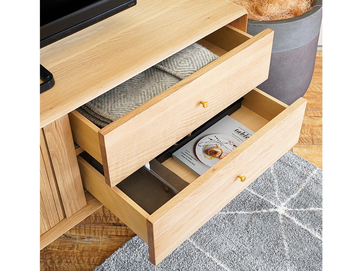 XANDER DESIGNS JULIE TV BOARD 1600 WHITE OAK / サンダーデザイン ジュリー テレビボード 1600（ホワイトオーク） （テレビボード・テレビ台 > テレビ台・ローボード） 9