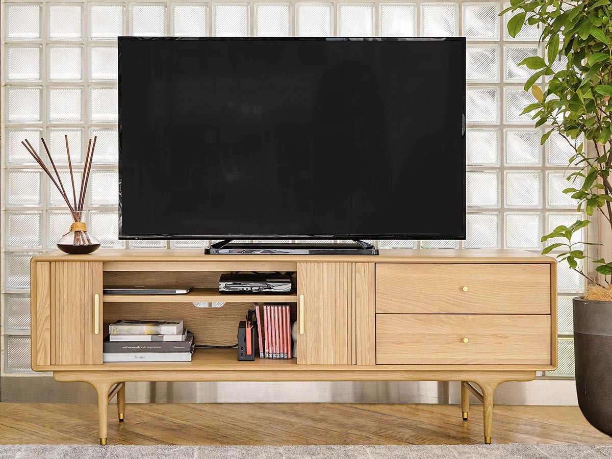 XANDER DESIGNS JULIE TV BOARD 1600 WHITE OAK / サンダーデザイン ジュリー テレビボード 1600（ホワイトオーク） （テレビボード・テレビ台 > テレビ台・ローボード） 4