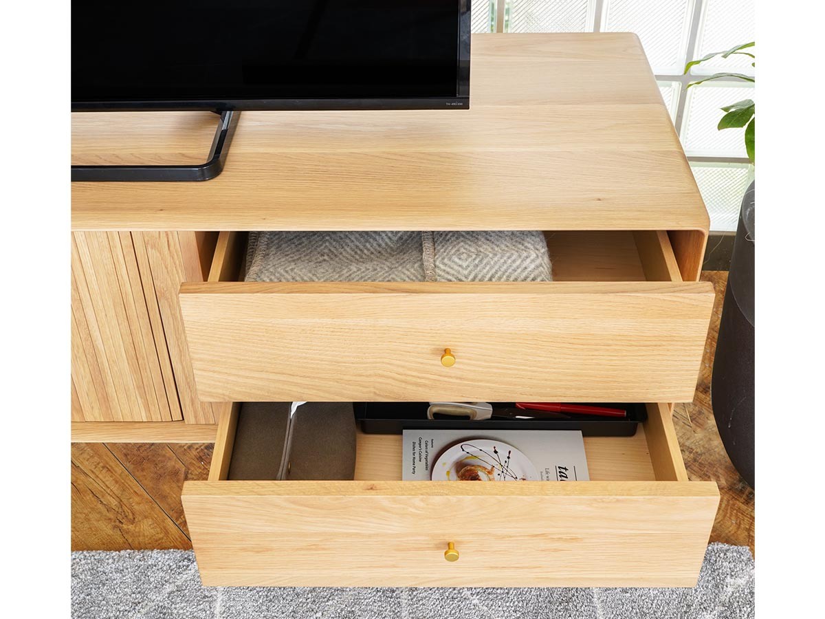 XANDER DESIGNS JULIE TV BOARD 1600 WHITE OAK / サンダーデザイン ジュリー テレビボード 1600（ホワイトオーク） （テレビボード・テレビ台 > テレビ台・ローボード） 8