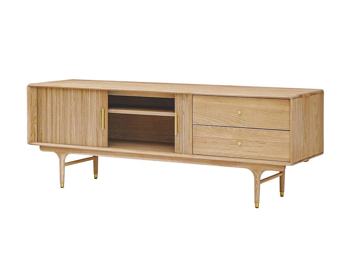 XANDER DESIGNS JULIE TV BOARD 1600 WHITE OAK / サンダーデザイン ジュリー テレビボード 1600（ホワイトオーク） （テレビボード・テレビ台 > テレビ台・ローボード） 16