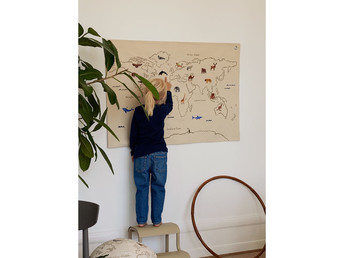Ferm Living The World Textile Map / ファームリビング ワールド テキスタイルマップ （キッズ家具・ベビー用品 > キッズスペース） 2