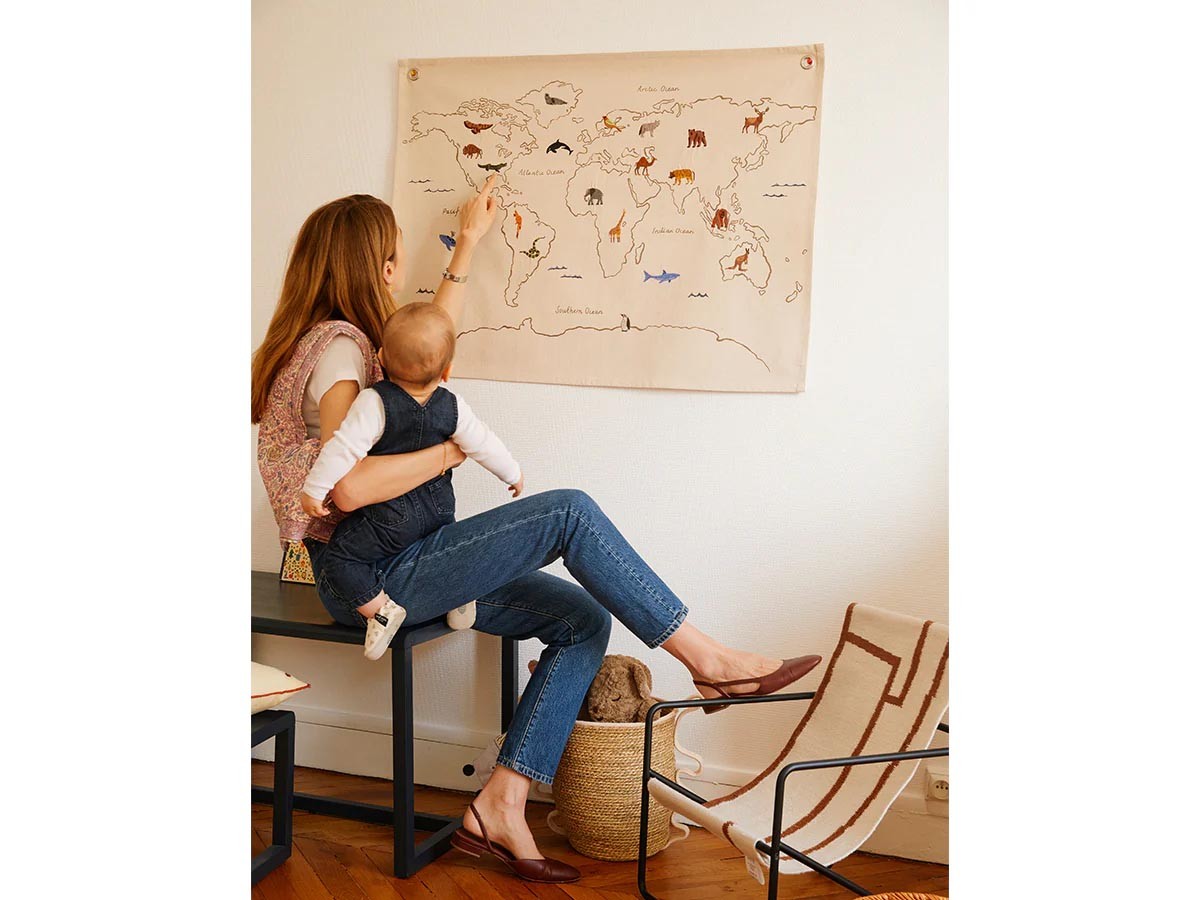 Ferm Living The World Textile Map / ファームリビング ワールド テキスタイルマップ （キッズ家具・ベビー用品 > キッズスペース） 3