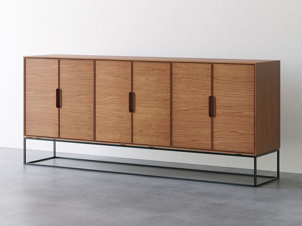 松井木工 LAF Cabinet 6doors / まついもっこう ラフ キャビネット
6ドア 幅200cm（木面 / 鉄脚） （収納家具 > サイドボード・リビングボード） 2