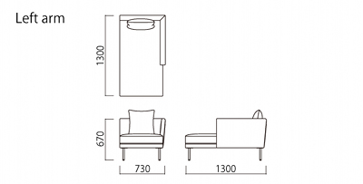 IDEE SALSA SOFA COUCH / イデー サルサ ソファ カウチ（左アーム 