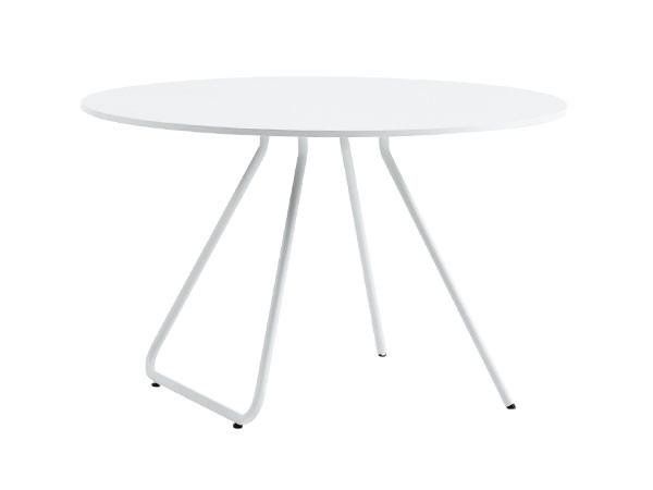 FLYMEeラウンドテーブル UV塗装 80cm×70cm ホワイト i+ 005 TABLE / アイプラス 005 テーブル ラウンド 直径120cm
