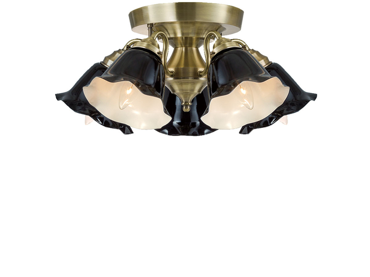 CUSTOM SERIES
5 Ceiling Lamp × Mini Wave Enamel / カスタムシリーズ
5灯シーリングランプ × ミニエナメル（ウェーブ） （ライト・照明 > シーリングライト） 1