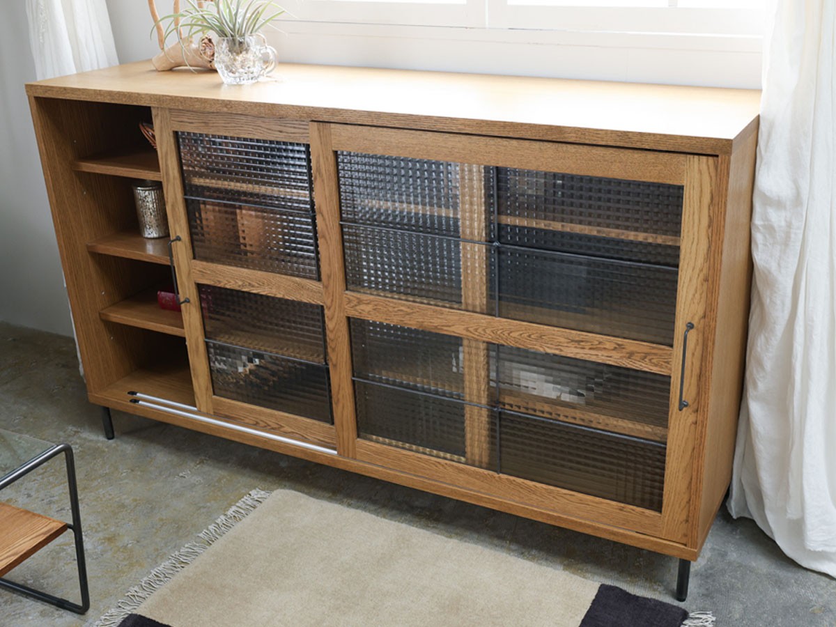 a.depeche cadeal slide glass low board 1500 / アデペシュ カデル スライドガラス ローボード 1500 （収納家具 > サイドボード・リビングボード） 8