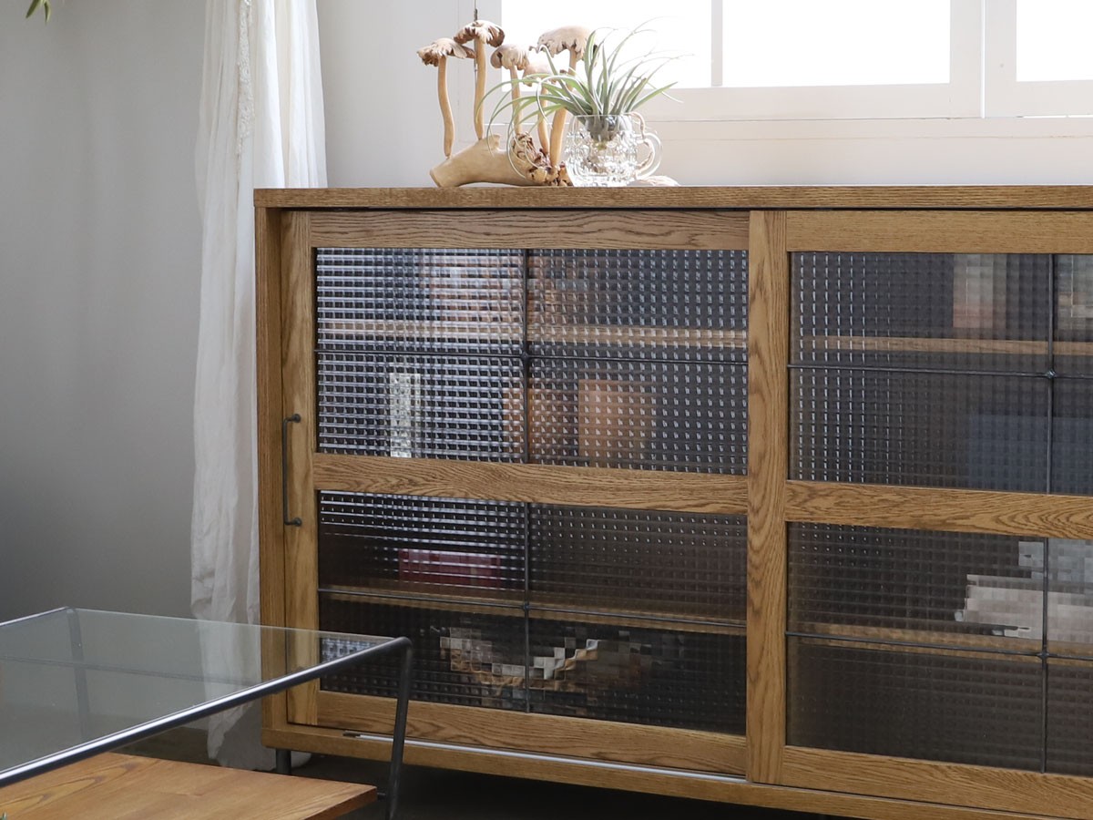 a.depeche cadeal slide glass low board 1500 / アデペシュ カデル スライドガラス ローボード 1500 （収納家具 > サイドボード・リビングボード） 7