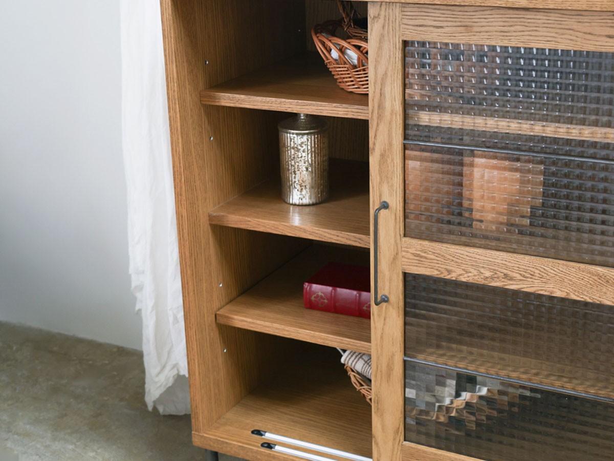 a.depeche cadeal slide glass low board 1500 / アデペシュ カデル スライドガラス ローボード 1500 （収納家具 > サイドボード・リビングボード） 15