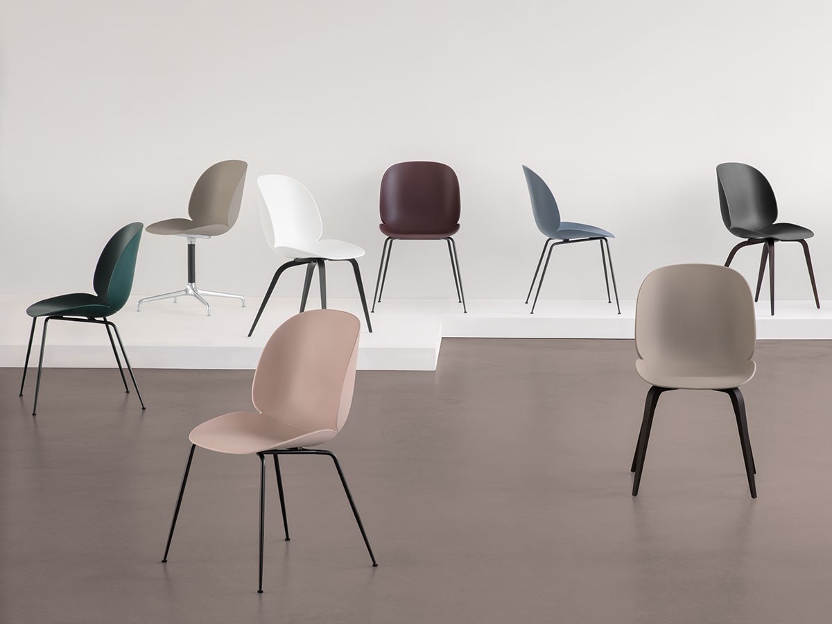 GUBI Beetle Dining Chair Un-upholstered - Conic base / グビ ...