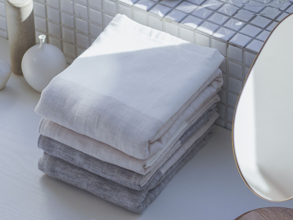 COTTON LINEN BICOLORED TOWEL / コットンリネン バイカラー フェイスタオル （インテリア雑貨 > タオル） 5