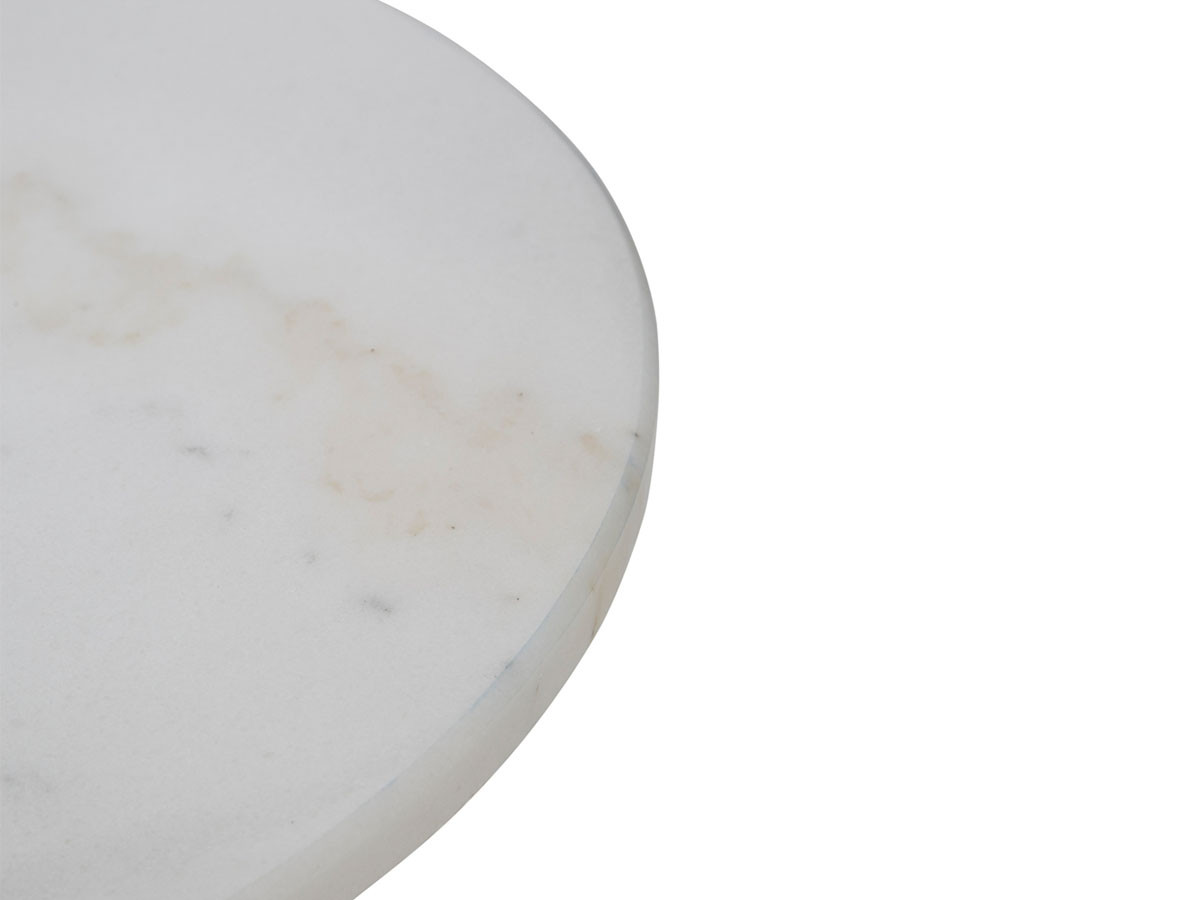 Fan Table Base + White Marble Top Round 900 8