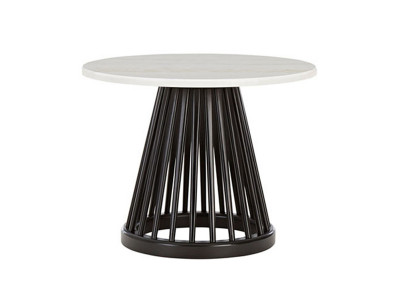 Tom Dixon. Fan Table Base + White Marble Top Round 600 / トム