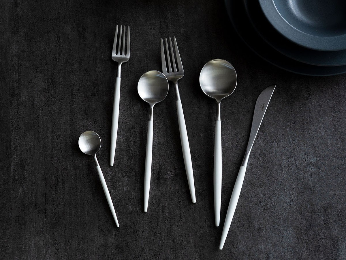 Cutipol GOA Table Spoon / クチポール ゴア テーブルスプーン（ホワイト × シルバー） （食器・テーブルウェア > カトラリー） 3