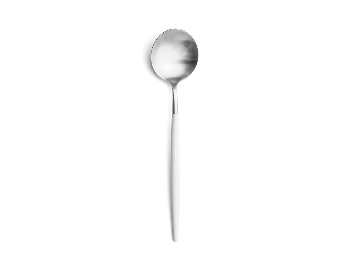 Cutipol GOA Table Spoon / クチポール ゴア テーブルスプーン（ホワイト × シルバー） （食器・テーブルウェア > カトラリー） 1