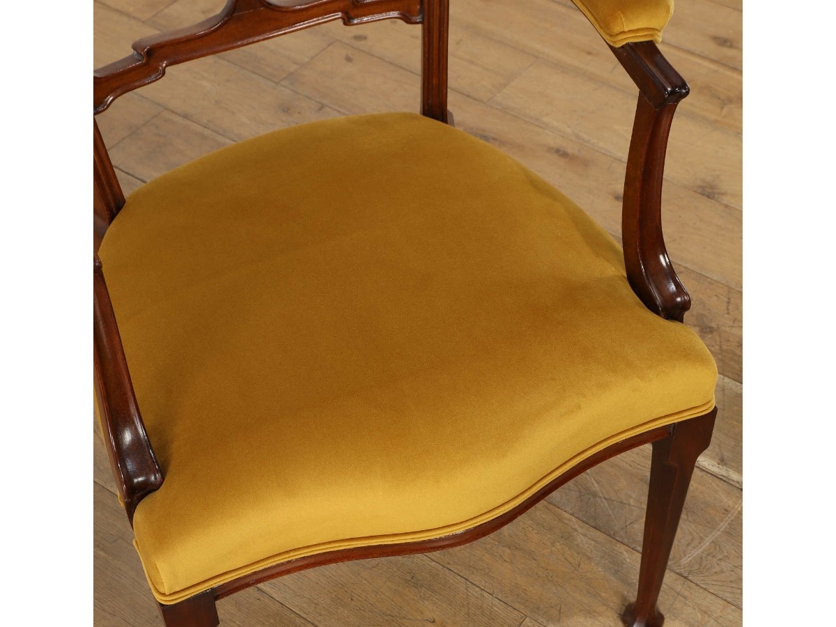 Lloyd's Antiques Real Antique 
Art Nouveau Dressing Armchair / ロイズ・アンティークス 英国アンティーク家具
アールヌーヴォー ドレッシングアームチェア （チェア・椅子 > ダイニングチェア） 12