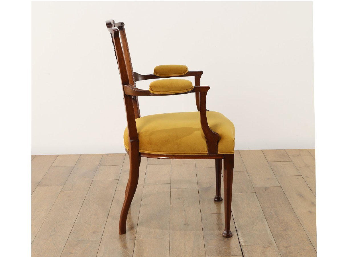 Lloyd's Antiques Real Antique 
Art Nouveau Dressing Armchair / ロイズ・アンティークス 英国アンティーク家具
アールヌーヴォー ドレッシングアームチェア （チェア・椅子 > ダイニングチェア） 3