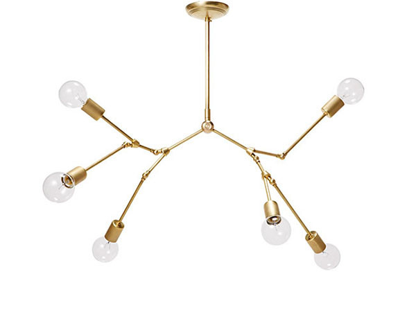 ACME Furniture SOLID BRASS LAMP 6ARM Chandelier
