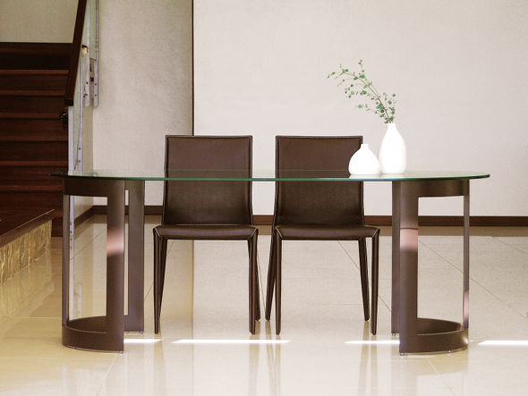 GLASS TOP DINING TABLE W180 / ガラストップダイニングテーブル 幅180cm m77191 （テーブル > ダイニングテーブル） 2