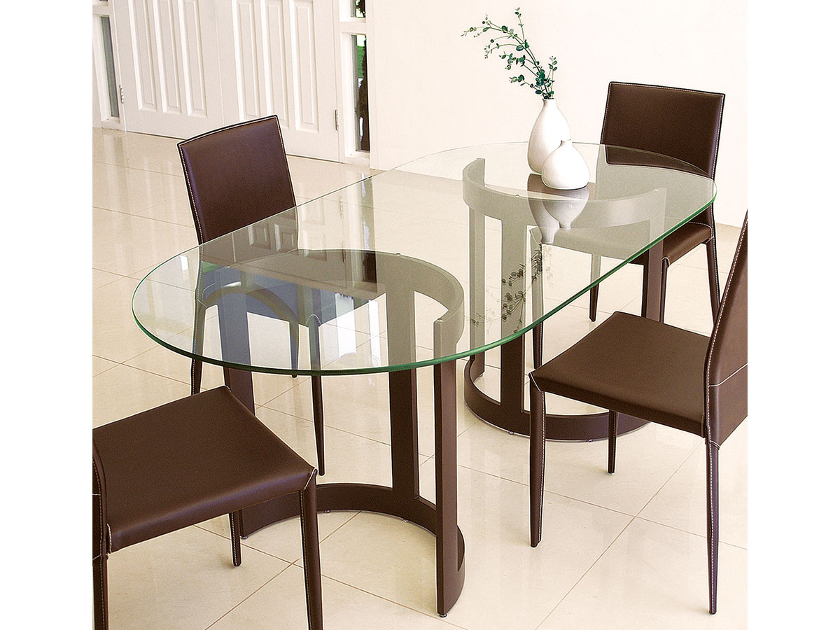 GLASS TOP DINING TABLE W180 / ガラストップダイニングテーブル 幅180cm m77191 （テーブル > ダイニングテーブル） 1