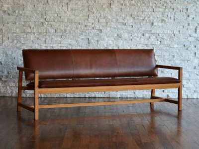 ①木製 ダイニングソファー ローチェア 和モダン 古民家