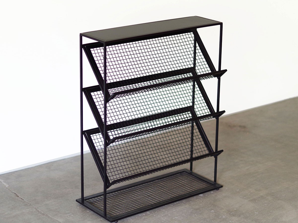 LIFE FURNITURE IRON DISPLAY MAGAZINE RACK / ライフファニチャー