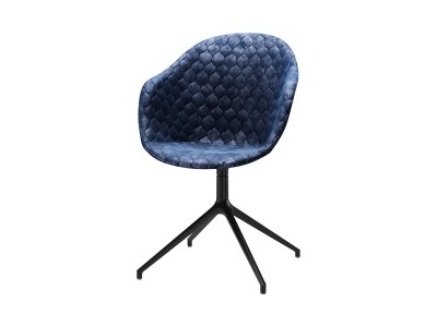 BoConcept ADELAIDE CHAIR / ボーコンセプト アデレード チェア 肘付 回転脚（ベルベット キルト） -  インテリア・家具通販【FLYMEe】