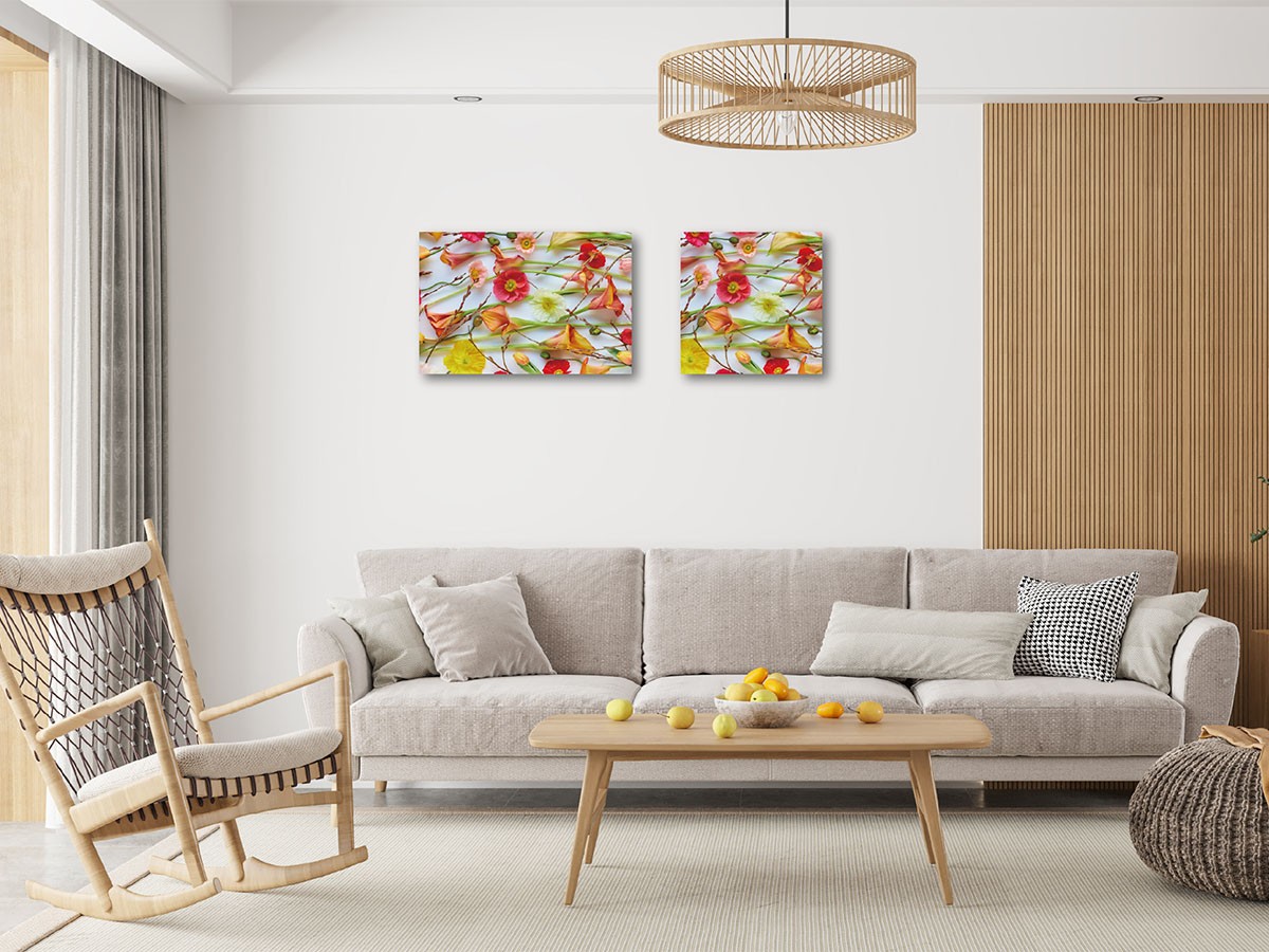 YOKO Takeuchi Pastel Bloom Poppy&Calla / ヨウコ タケウチ パステルブルーム ポピー＆カラー レクタングルXL （アート・オブジェ > フォトパネル・フォトアート） 2