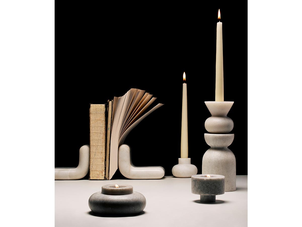 Tom Dixon. Stone Stacking Candleholder White / トム・ディクソン ストーン スタッキング キャンドルホルダー（ホワイト） （雑貨・その他インテリア家具 > キャンドルホルダー・キャンドルスタンド） 5