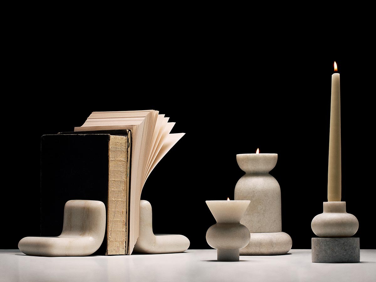 Tom Dixon. Stone Stacking Candleholder White / トム・ディクソン ストーン スタッキング キャンドルホルダー（ホワイト） （雑貨・その他インテリア家具 > キャンドルホルダー・キャンドルスタンド） 3