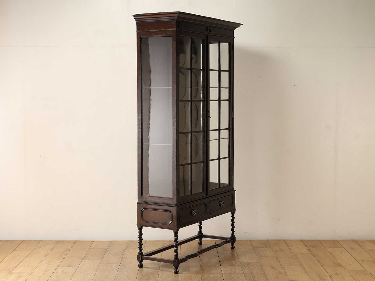 Lloyd's Antiques Real Antique 
Bubble Glass Display Cabinet / ロイズ・アンティークス 英国アンティーク家具
バブルグラス ディスプレイキャビネット （収納家具 > キャビネット） 3