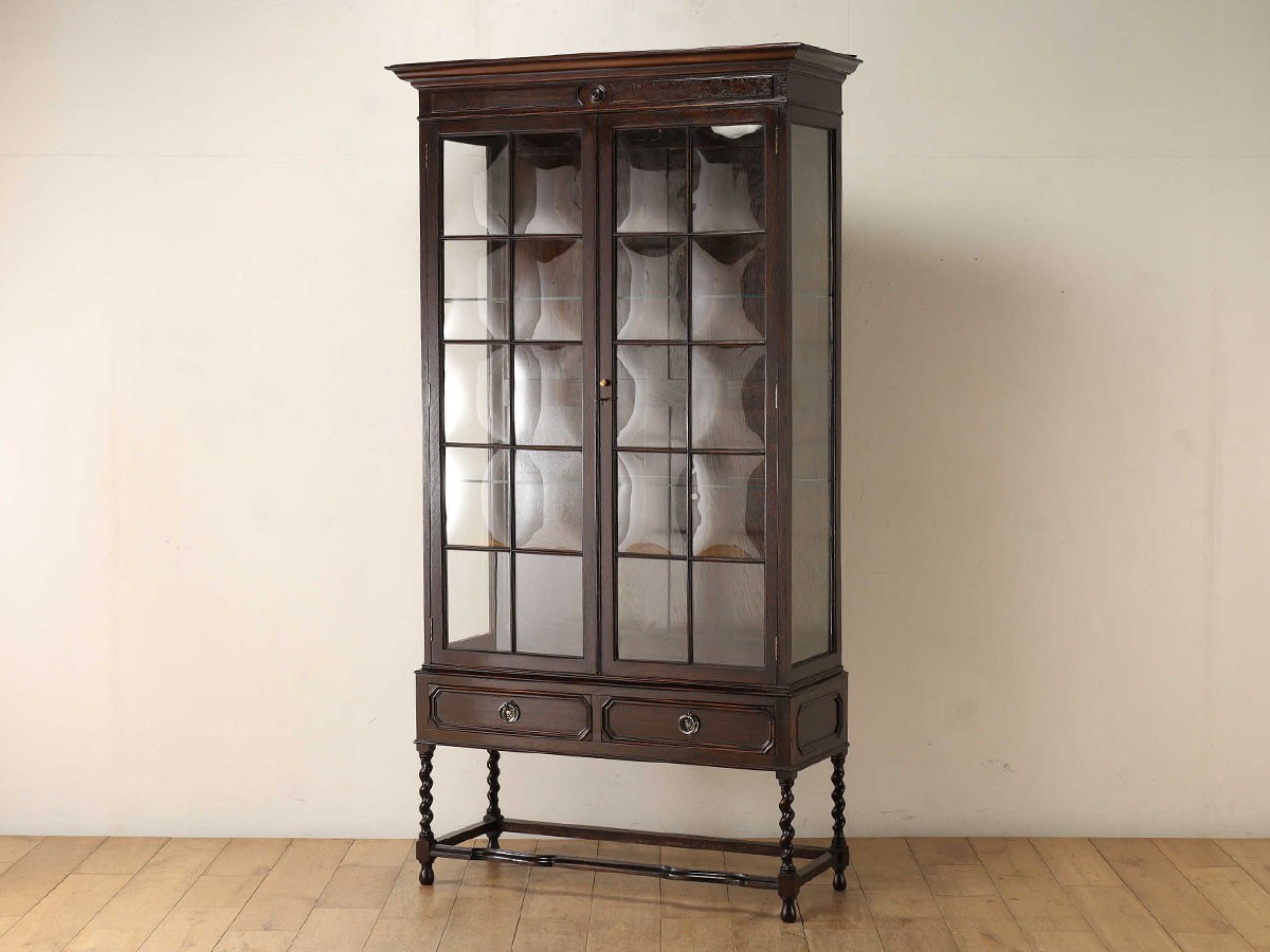 Lloyd's Antiques Real Antique 
Bubble Glass Display Cabinet